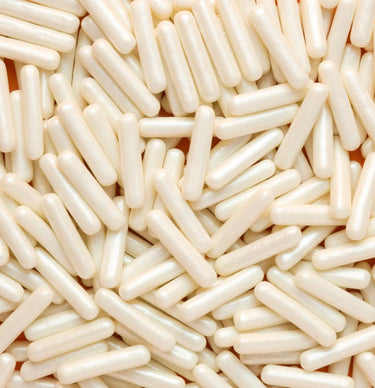 White Pearlized Rod Sprinkles - Cool Mom Sprinkles